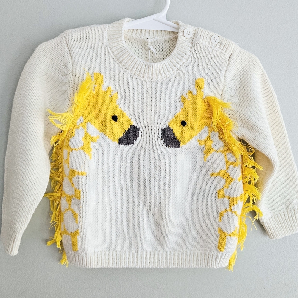 NWT Stella McCartney Kids Giraffe Knit Sweater - 12 Months